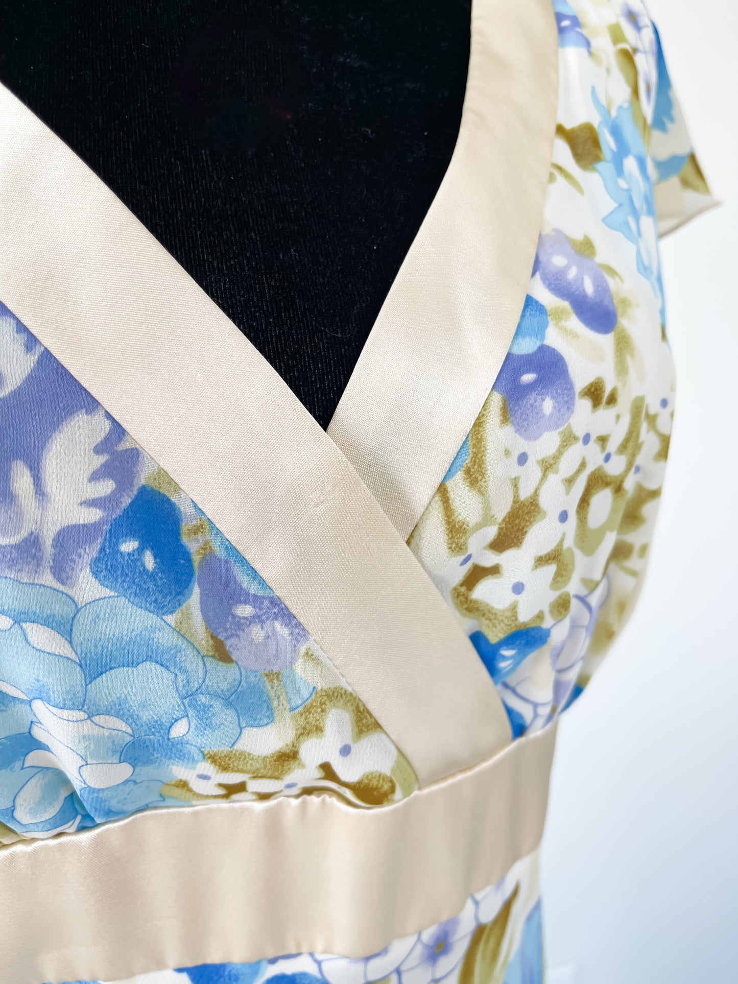 Vintage Y2K Floral and Satin Maxi Dress