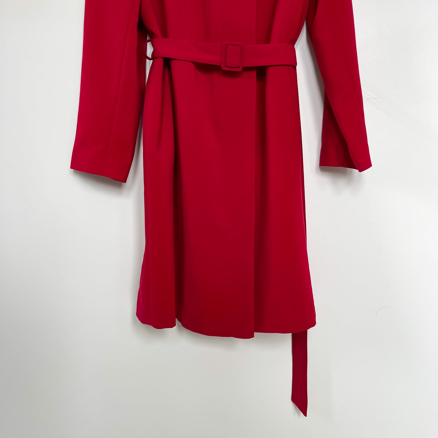 Gallery Trench Coat in Crimson Red