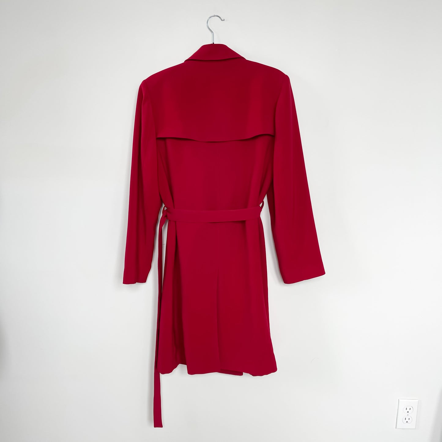 Gallery Trench Coat in Crimson Red