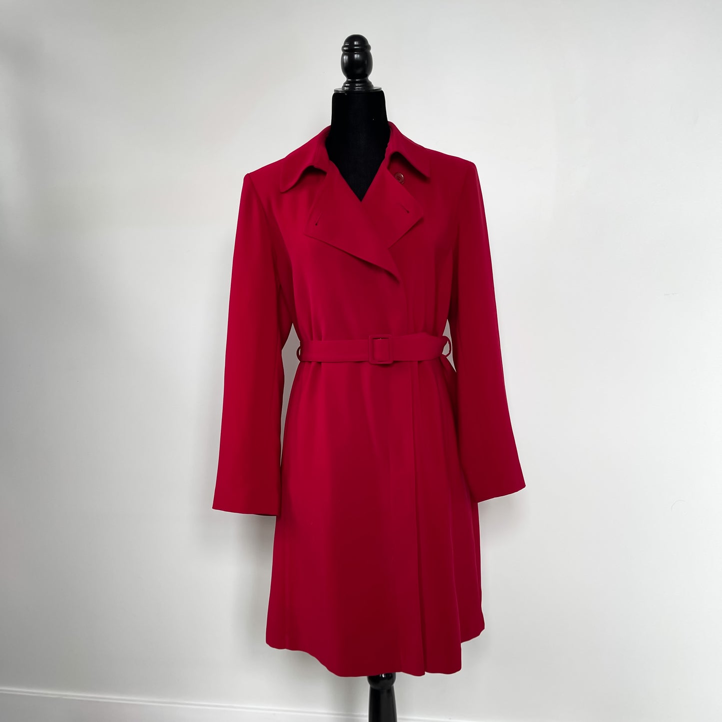 Gallery Trench Coat in Crimson Red