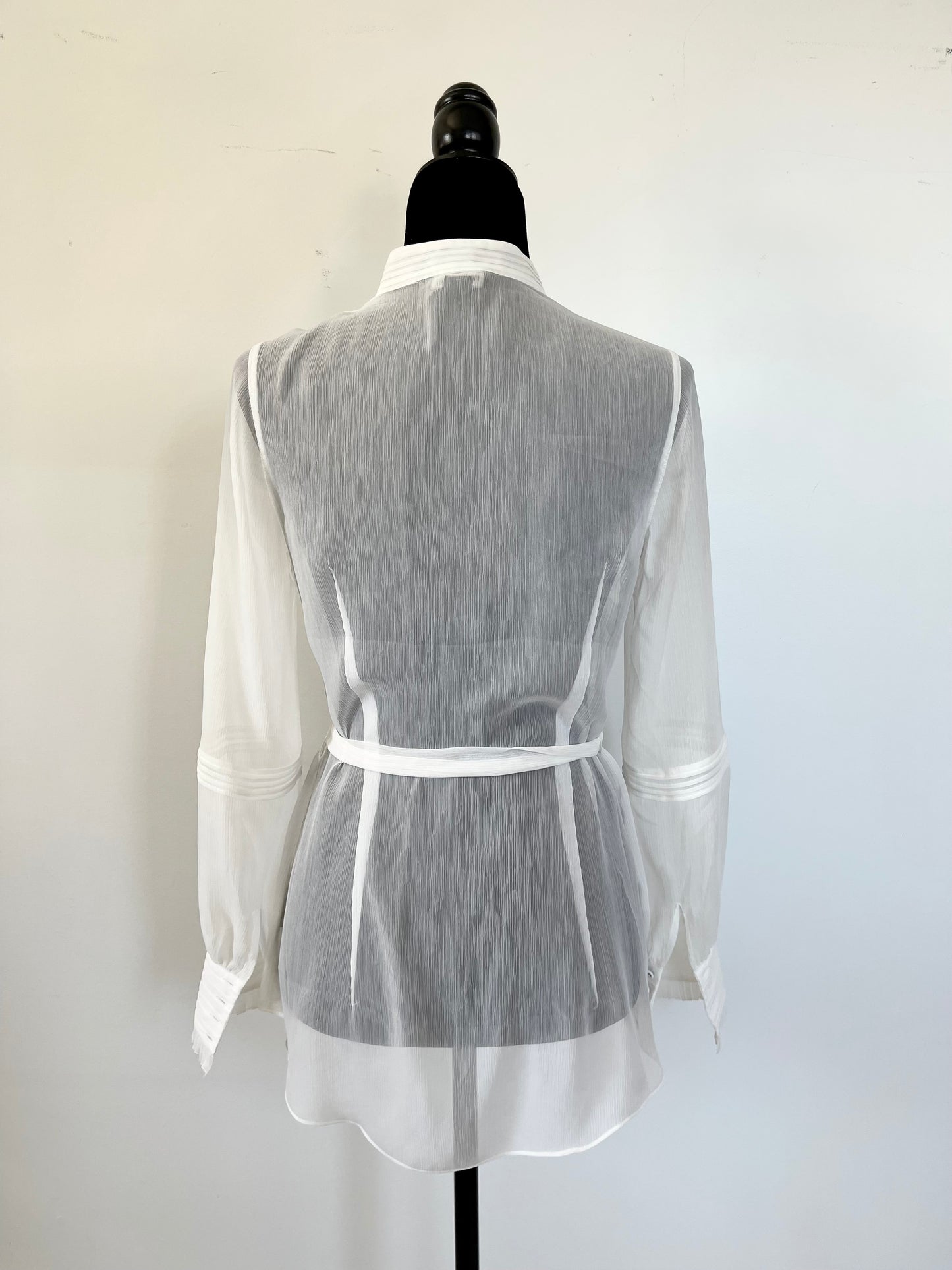 90s Vintage Silk Ruffle Top