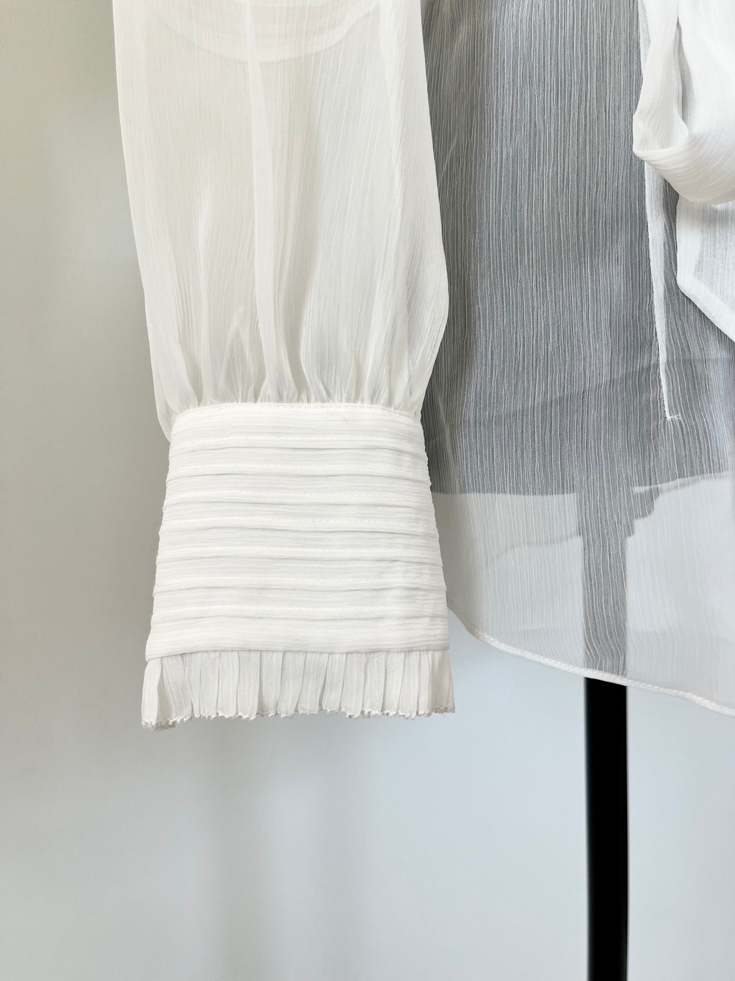 90s Vintage Silk Ruffle Top