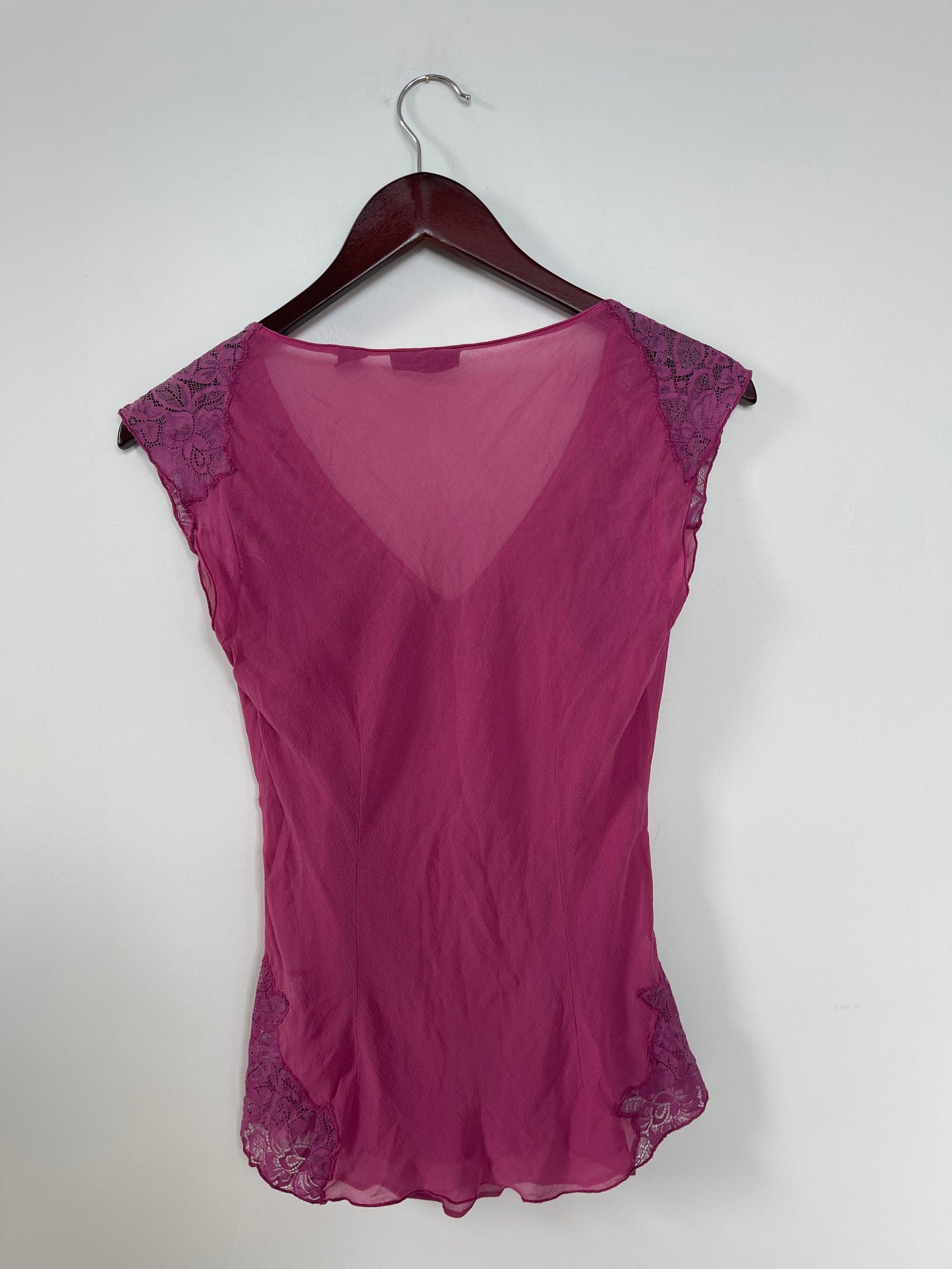 Vintage Y2K 100% Silk Lace Top