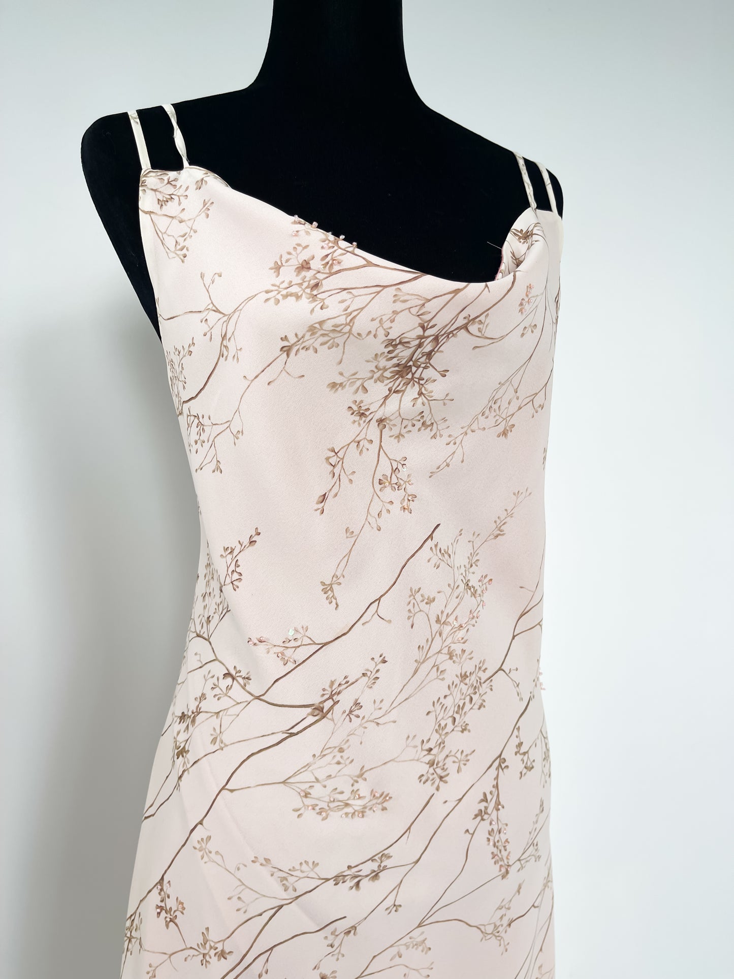 Vintage 90s Beaded Cherry Blossom Dress