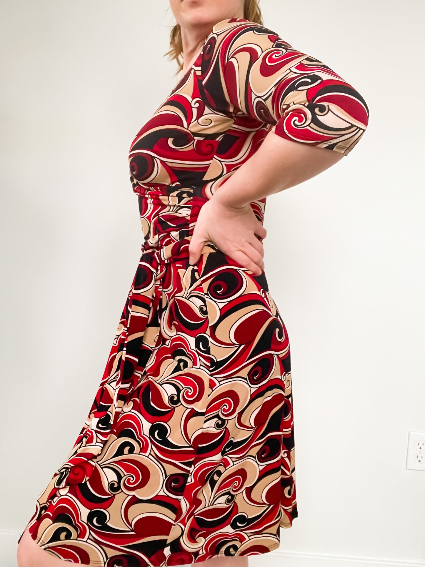 Vintage 90s Retro Wrap Dress