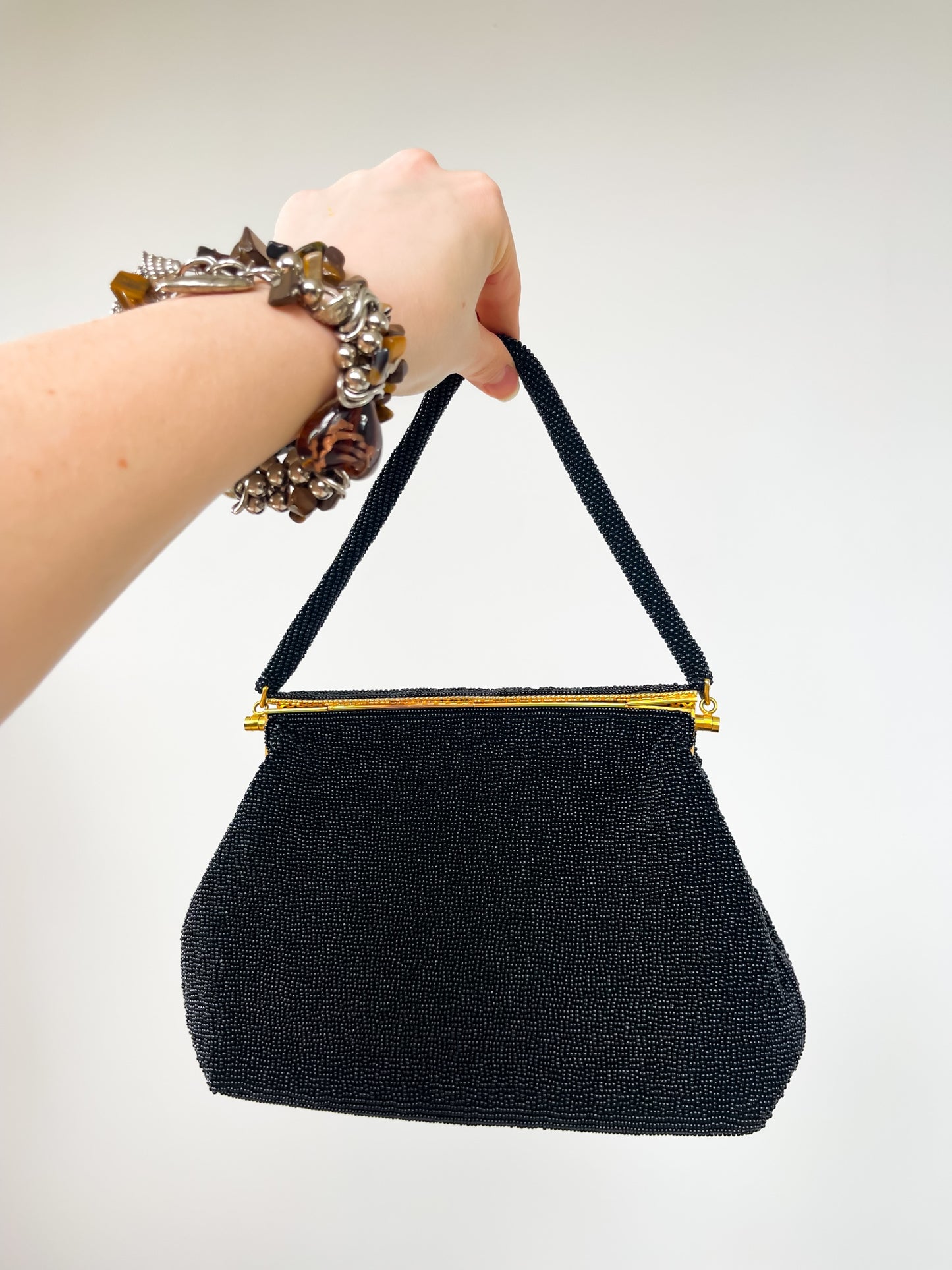 Vintage Beaded Floral Bag