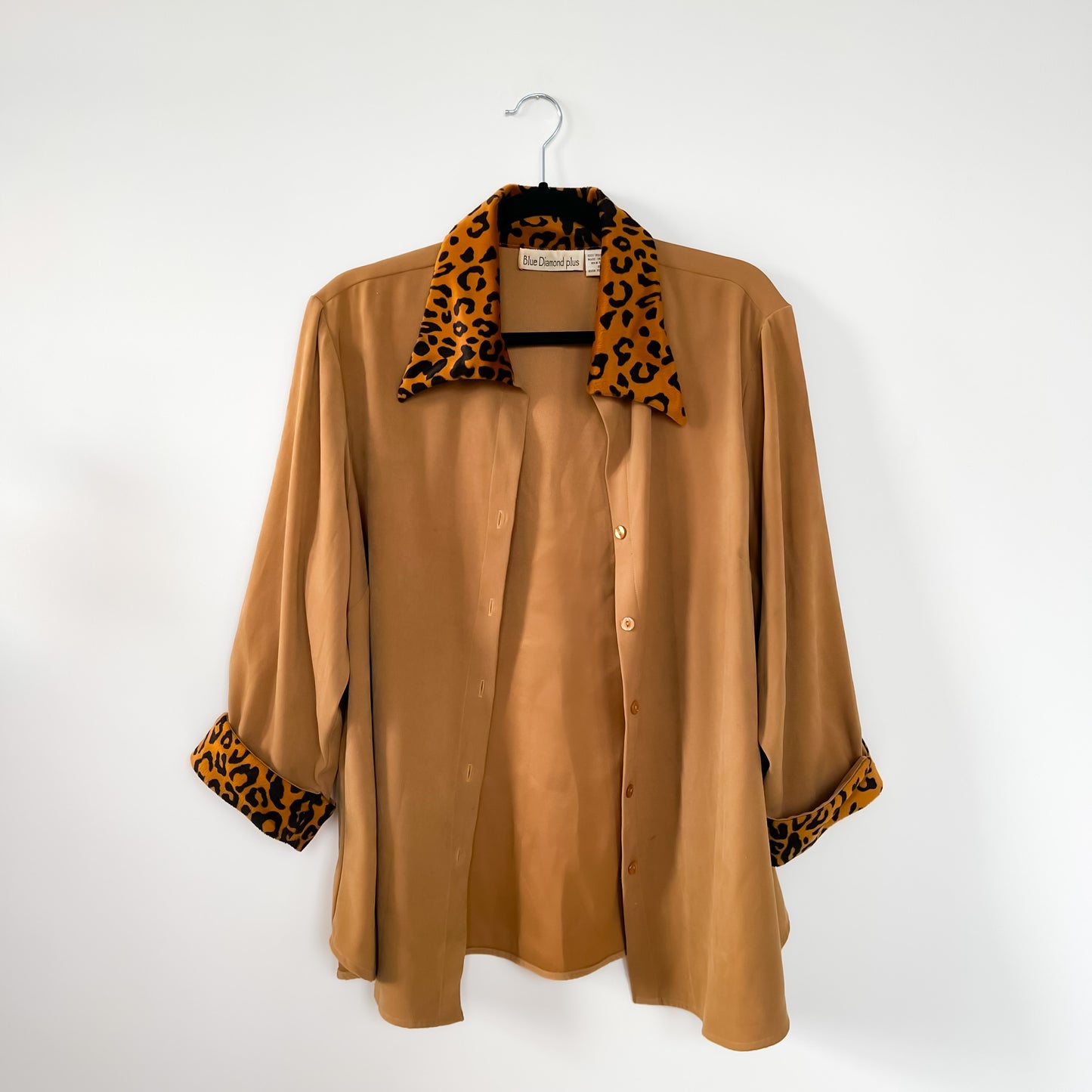 Vintage Leopard Print Shirt Jacket