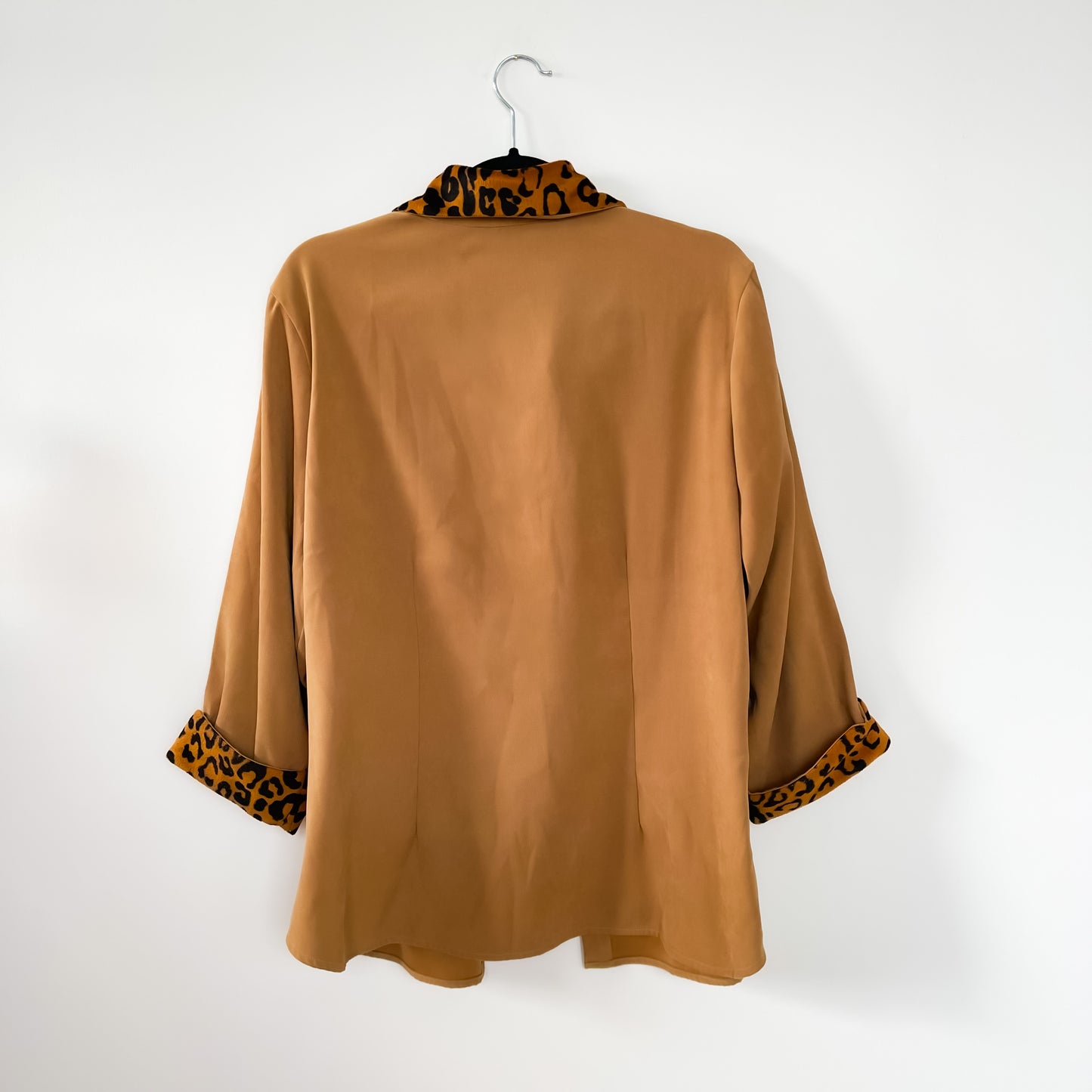 Vintage Leopard Print Shirt Jacket