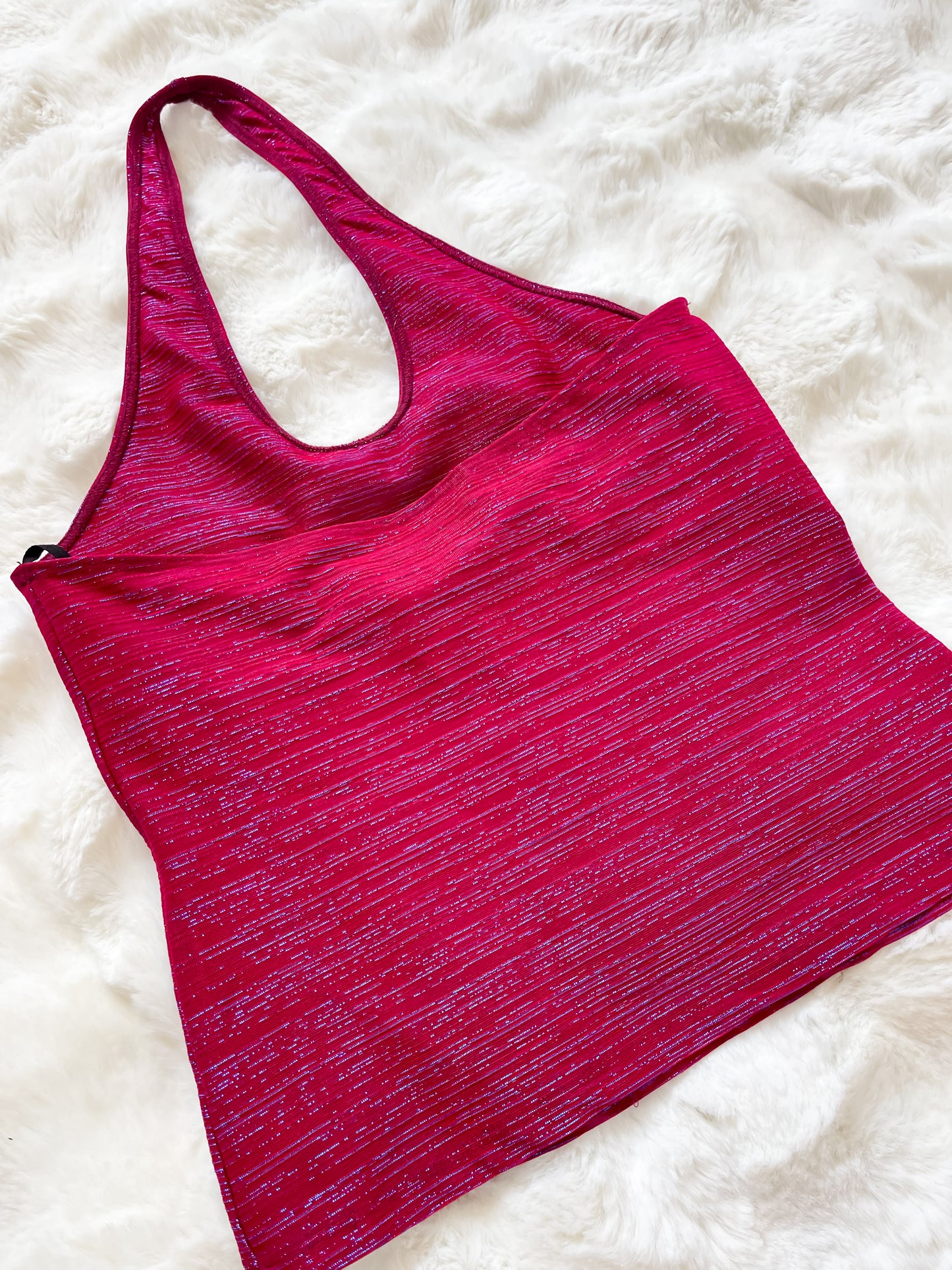 Vintage Y2K Sparkle Halter Top