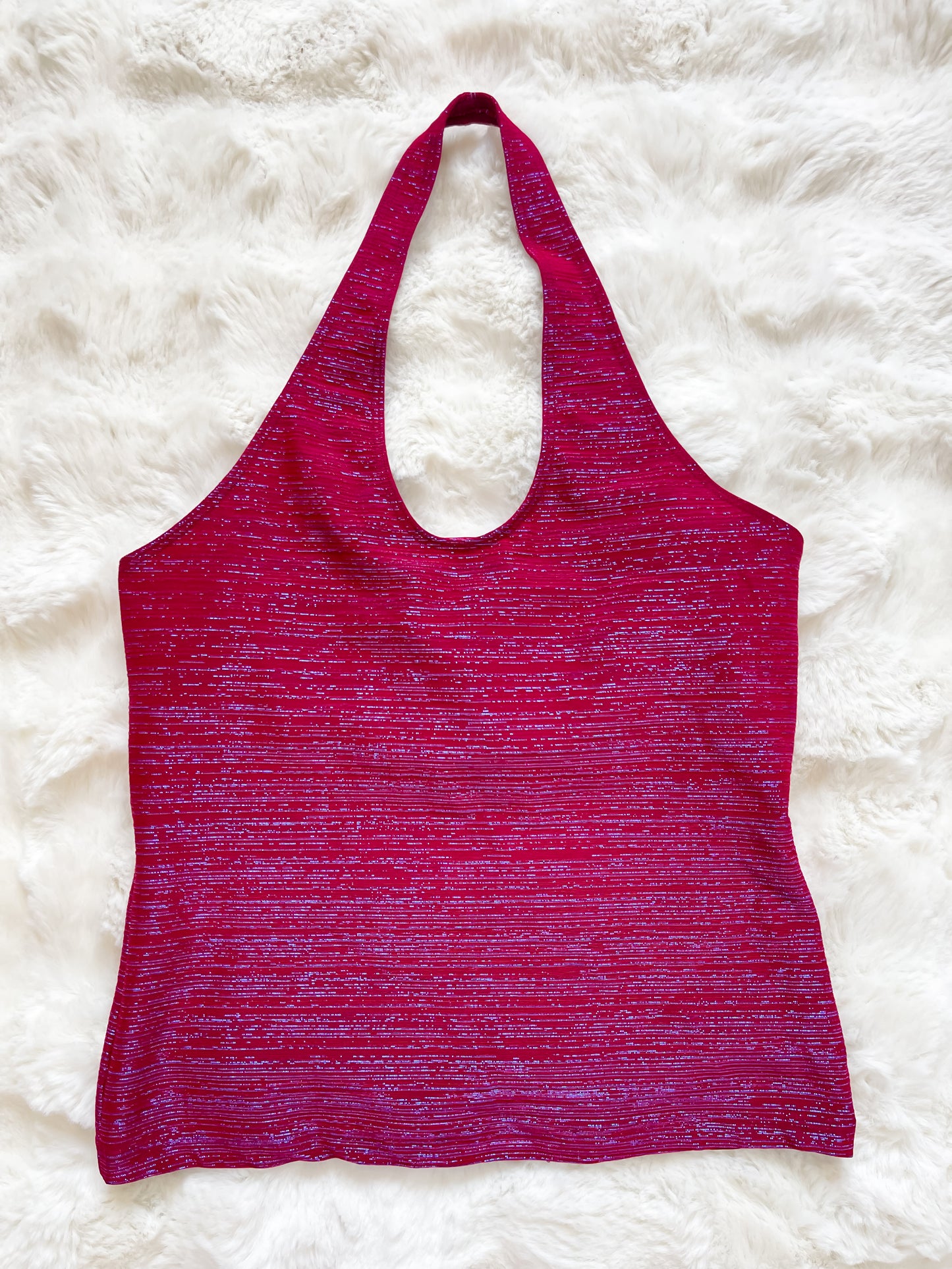 Vintage Y2K Sparkle Halter Top