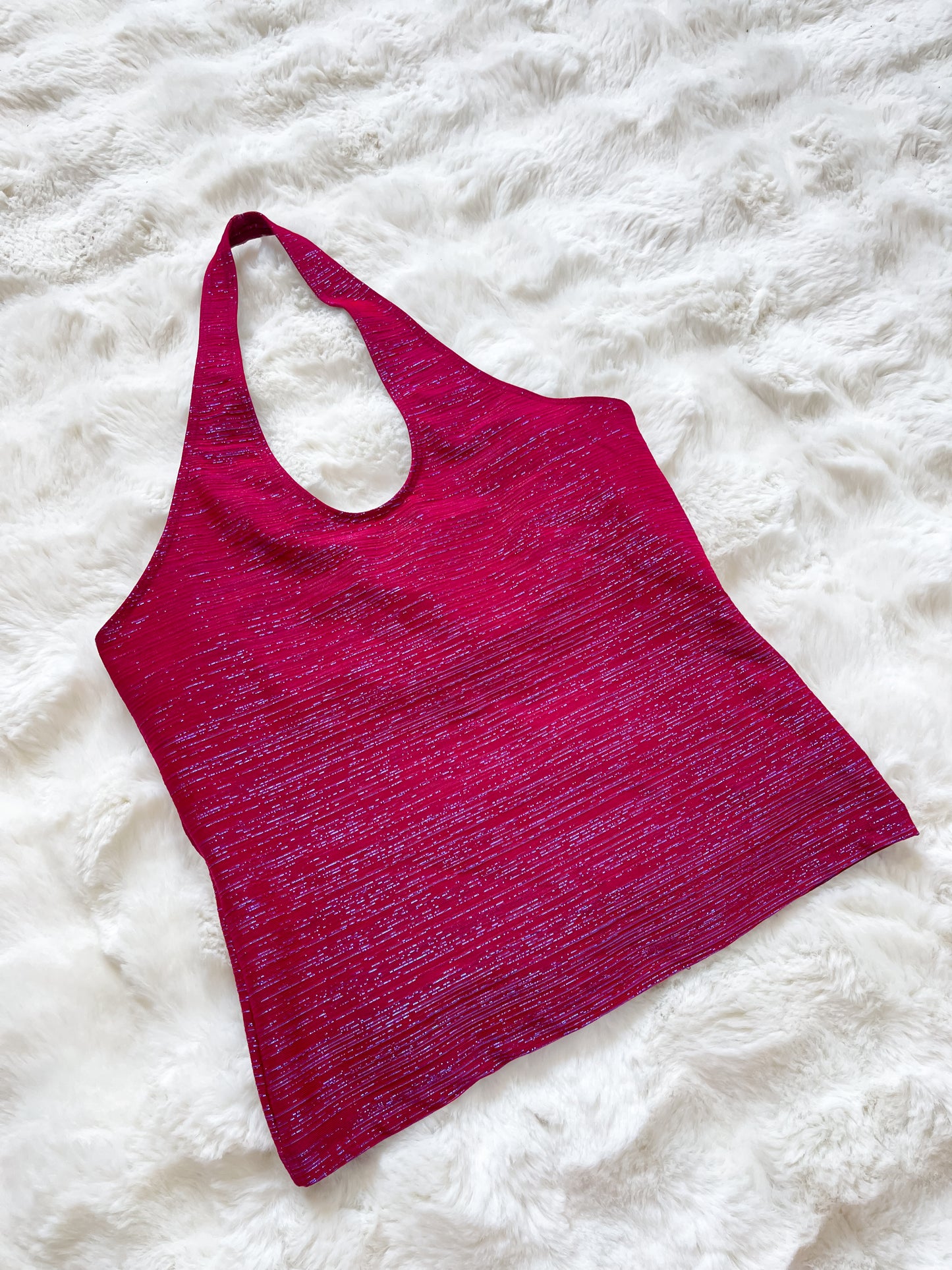 Vintage Y2K Sparkle Halter Top