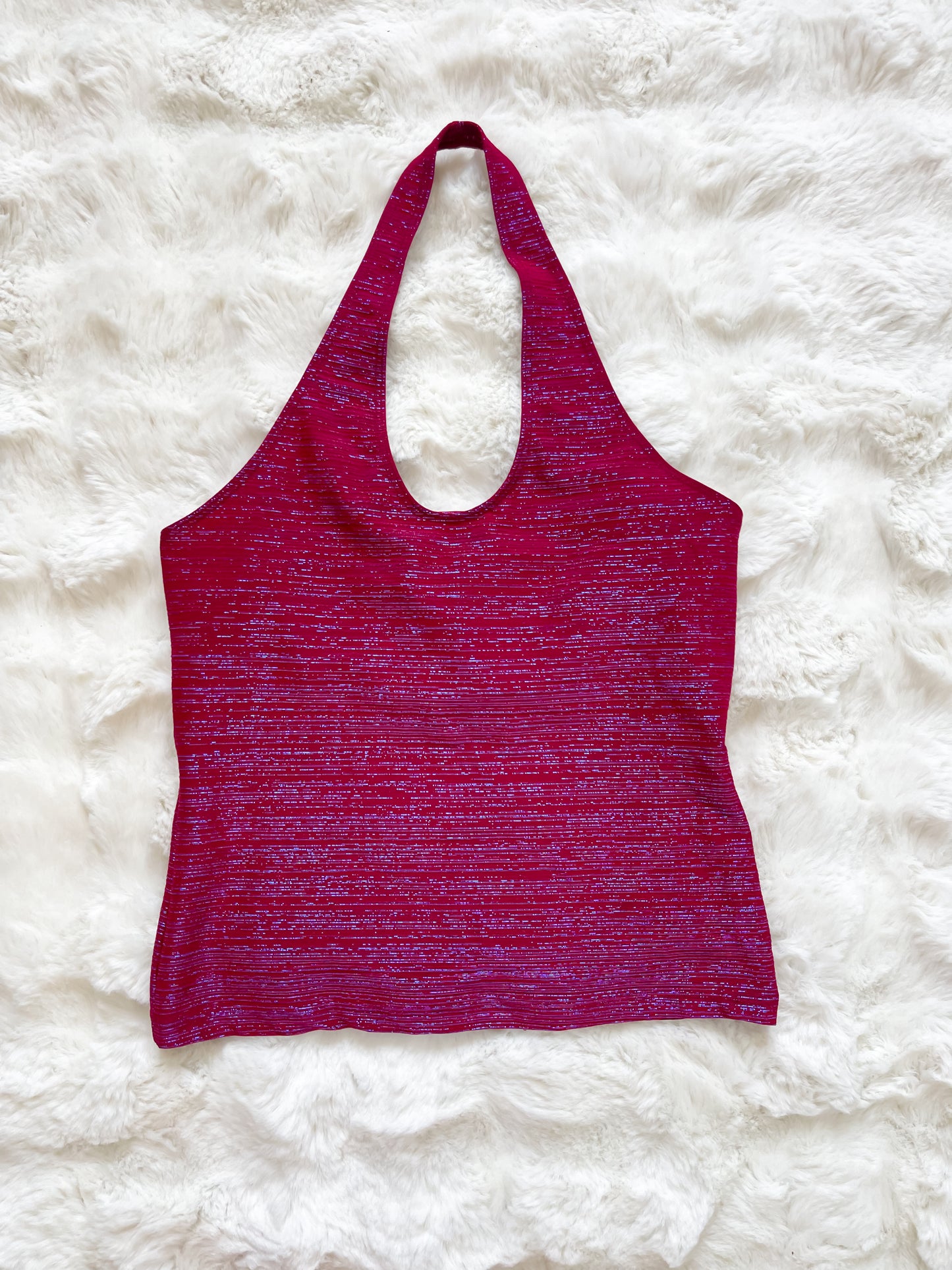 Vintage Y2K Sparkle Halter Top