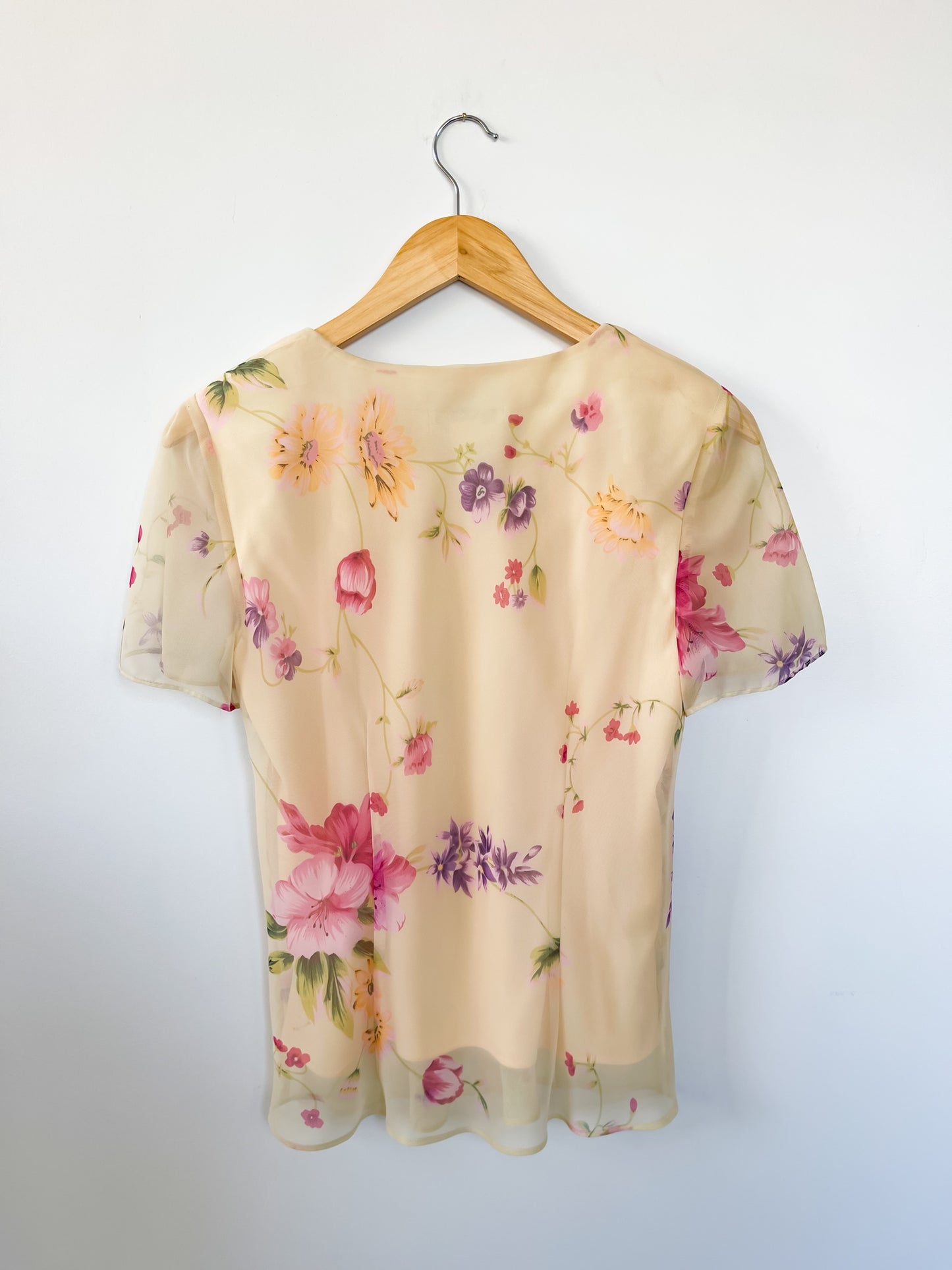 Floral Top in Butter Yellow