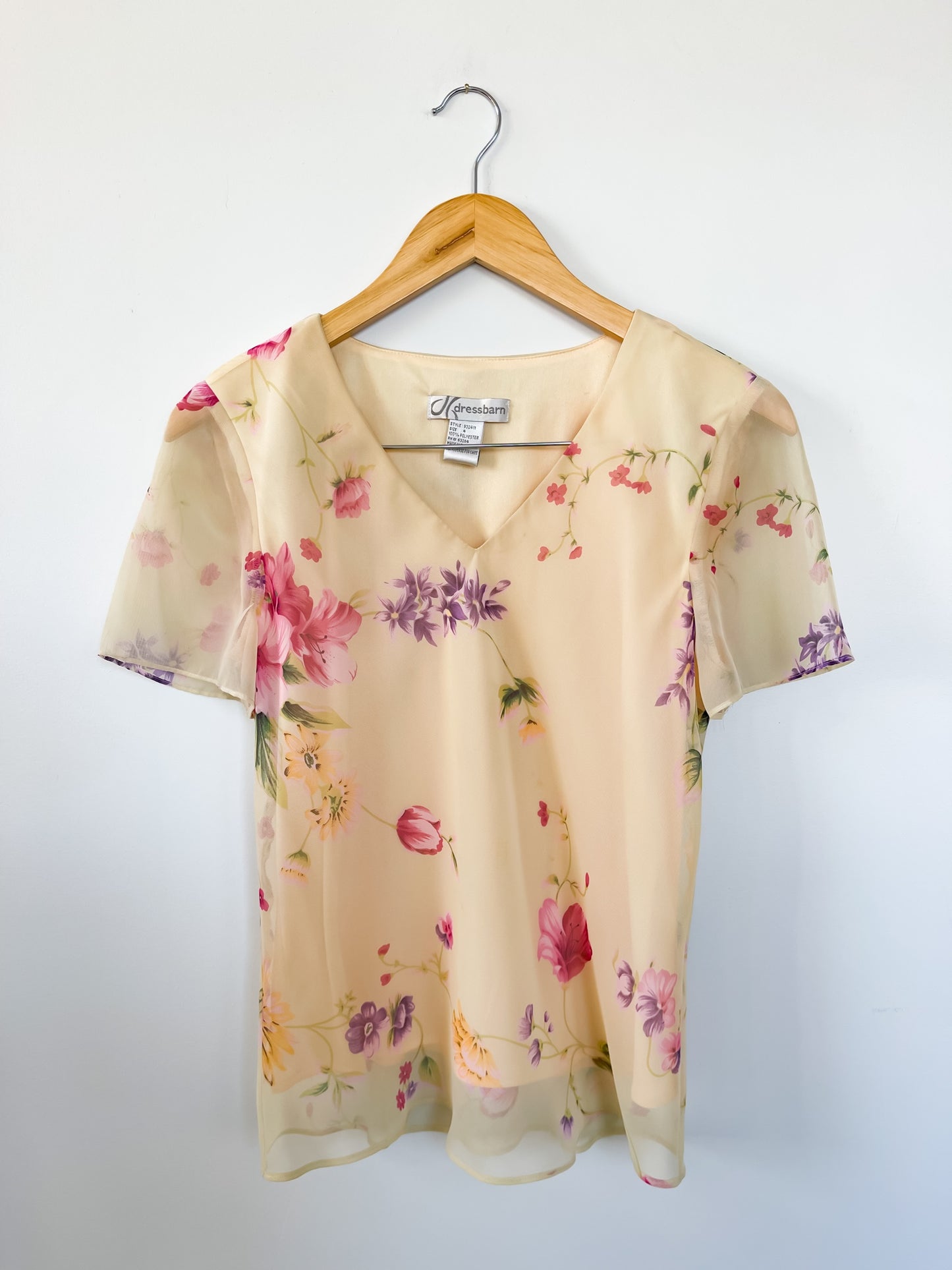 Floral Top in Butter Yellow