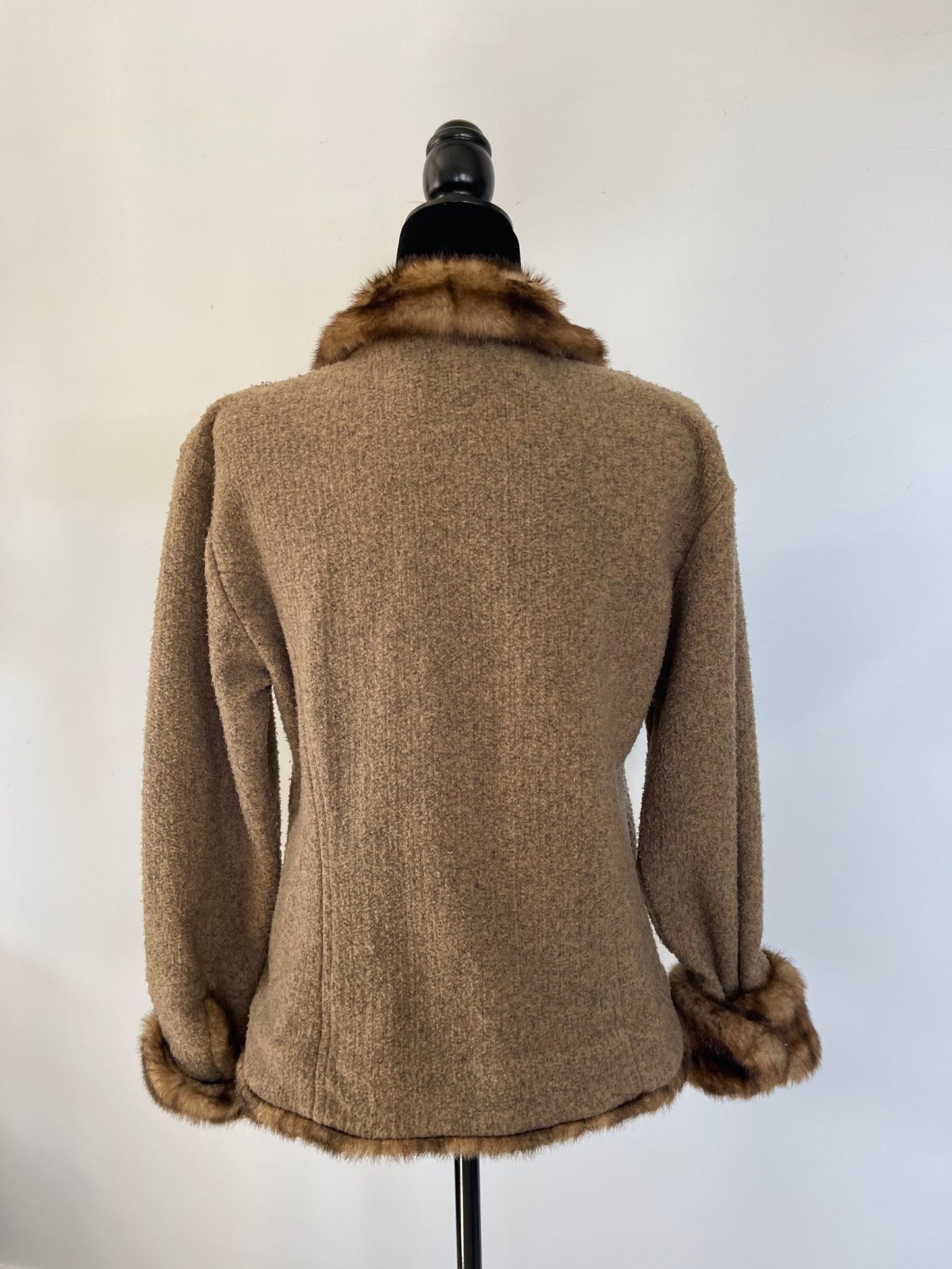 Tasha Pollizi Faux Fur Trimmed Jacket
