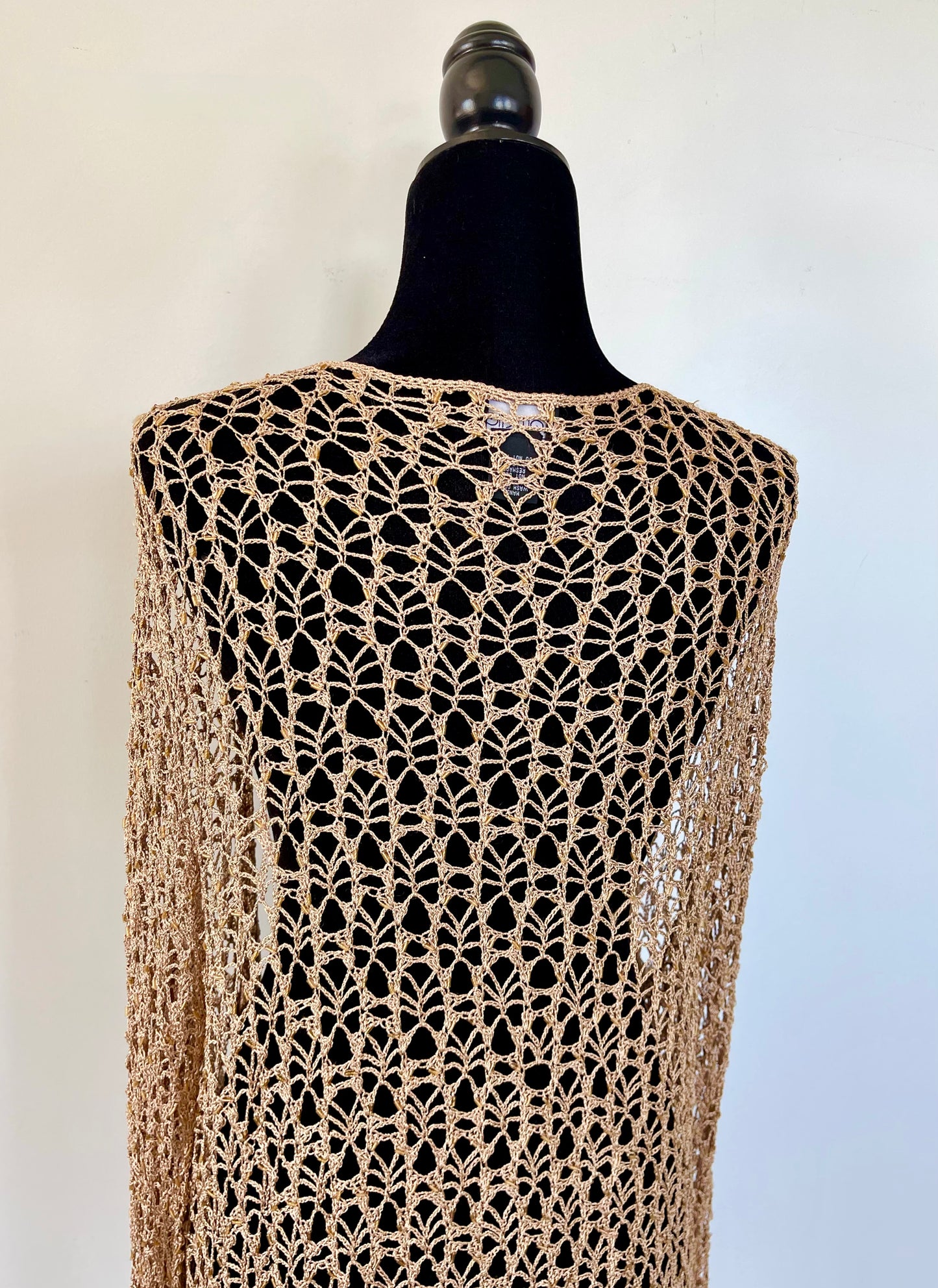 Vintage 90s Beaded Crocheted Cardigan