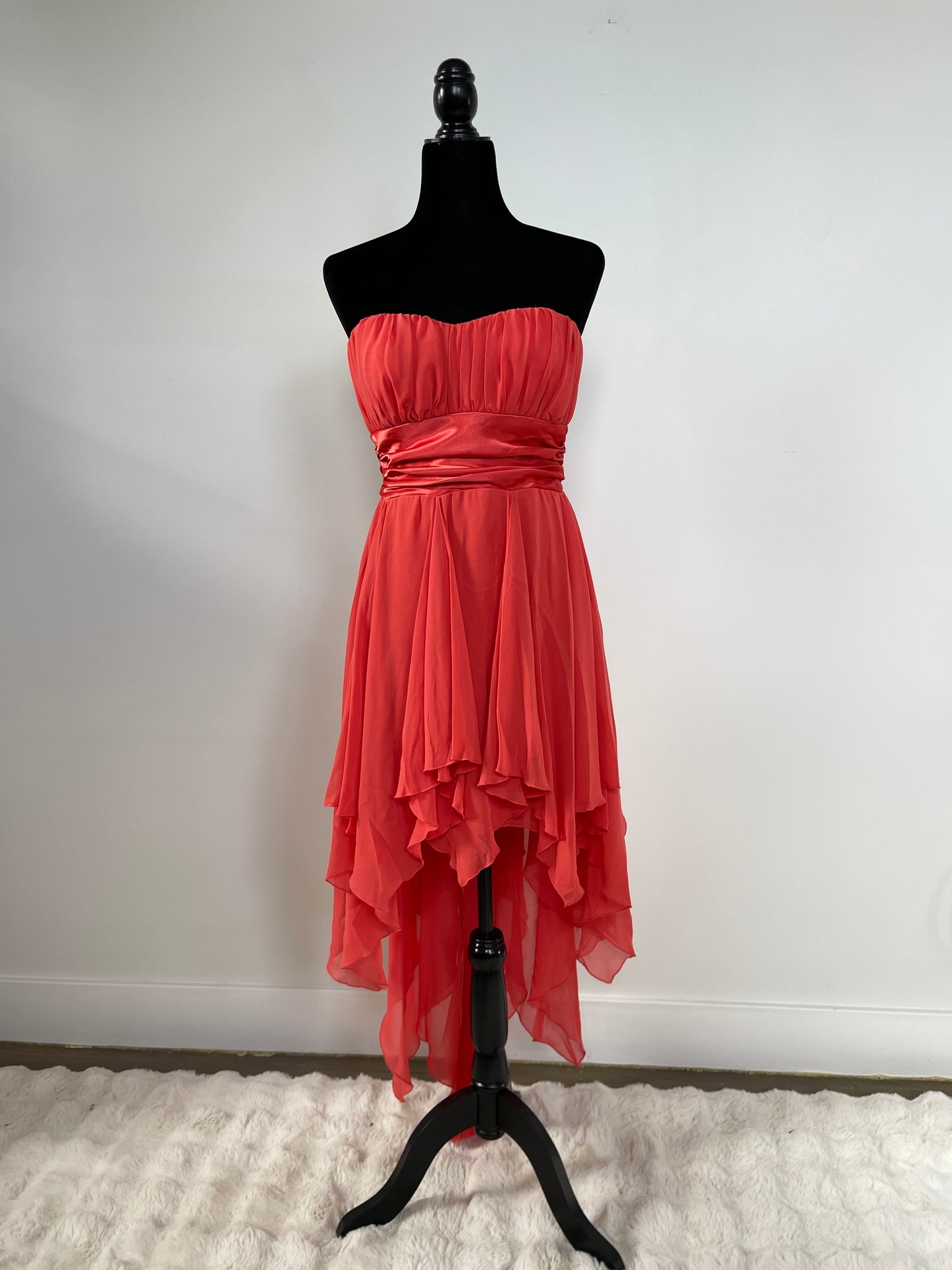 Vintage Y2K Strapless Fairy Dress in Tangerine
