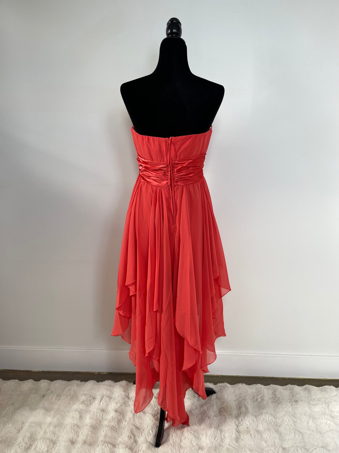 Vintage Y2K Strapless Fairy Dress in Tangerine