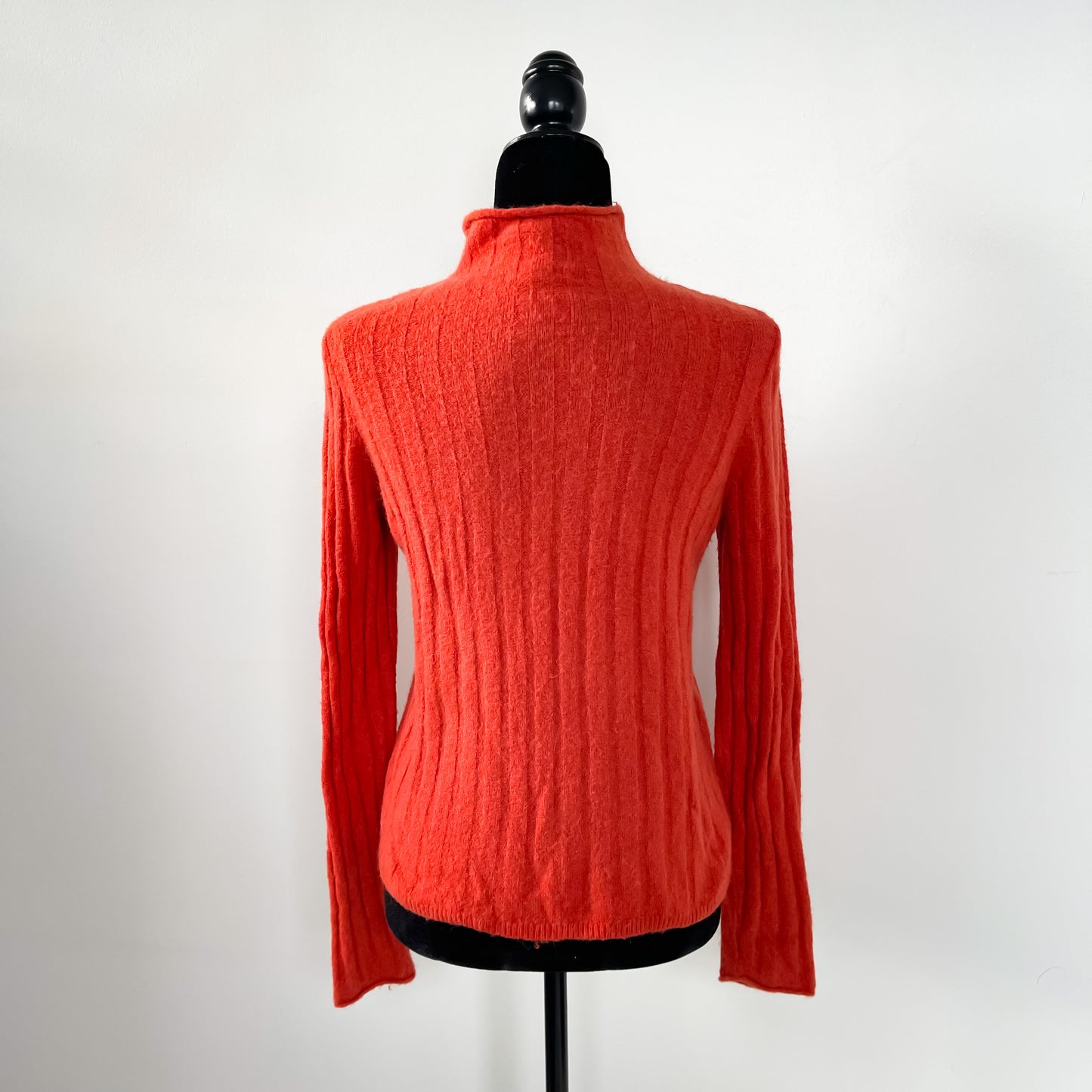Madewell Mock Neck Sweater in Pumpkin Orange