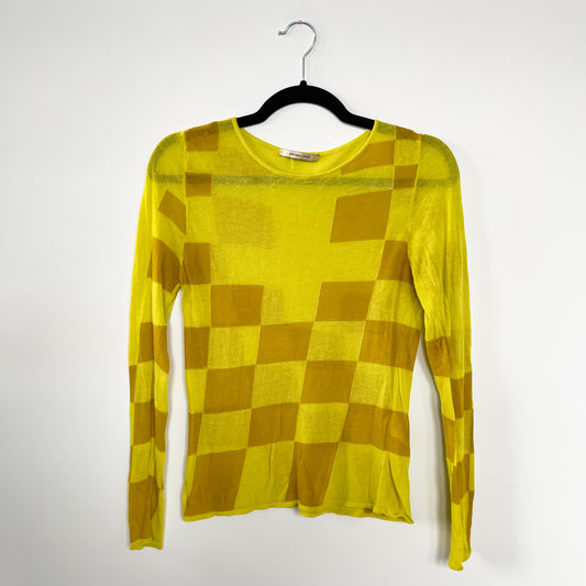 Paloma Wool Pixel Check Knit Top