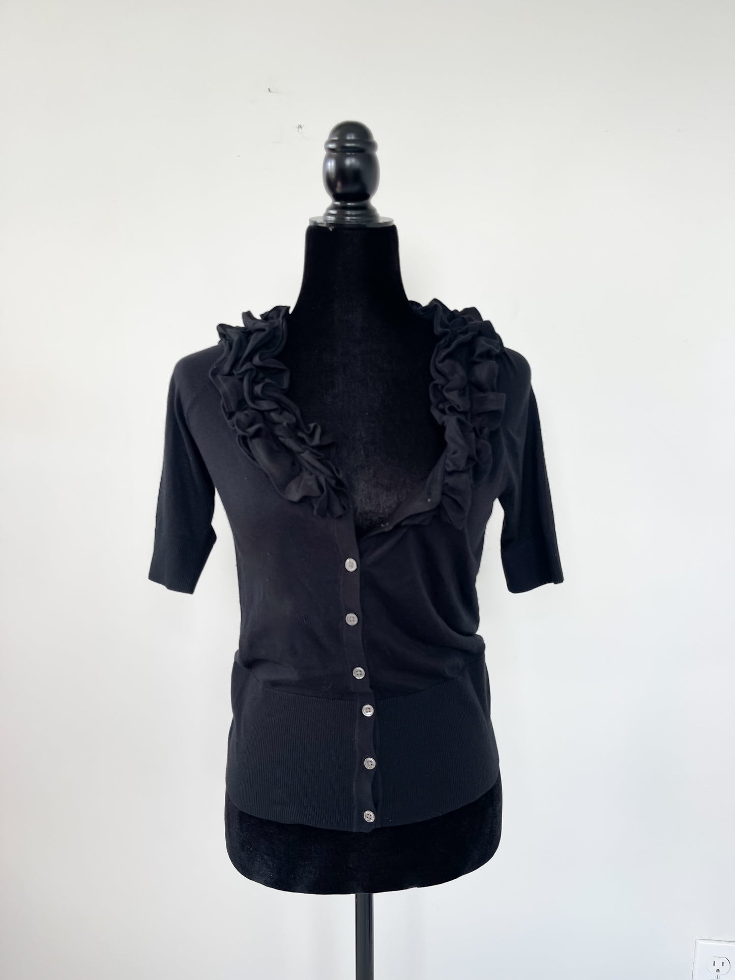 Ruffle Knit Cashmere Top