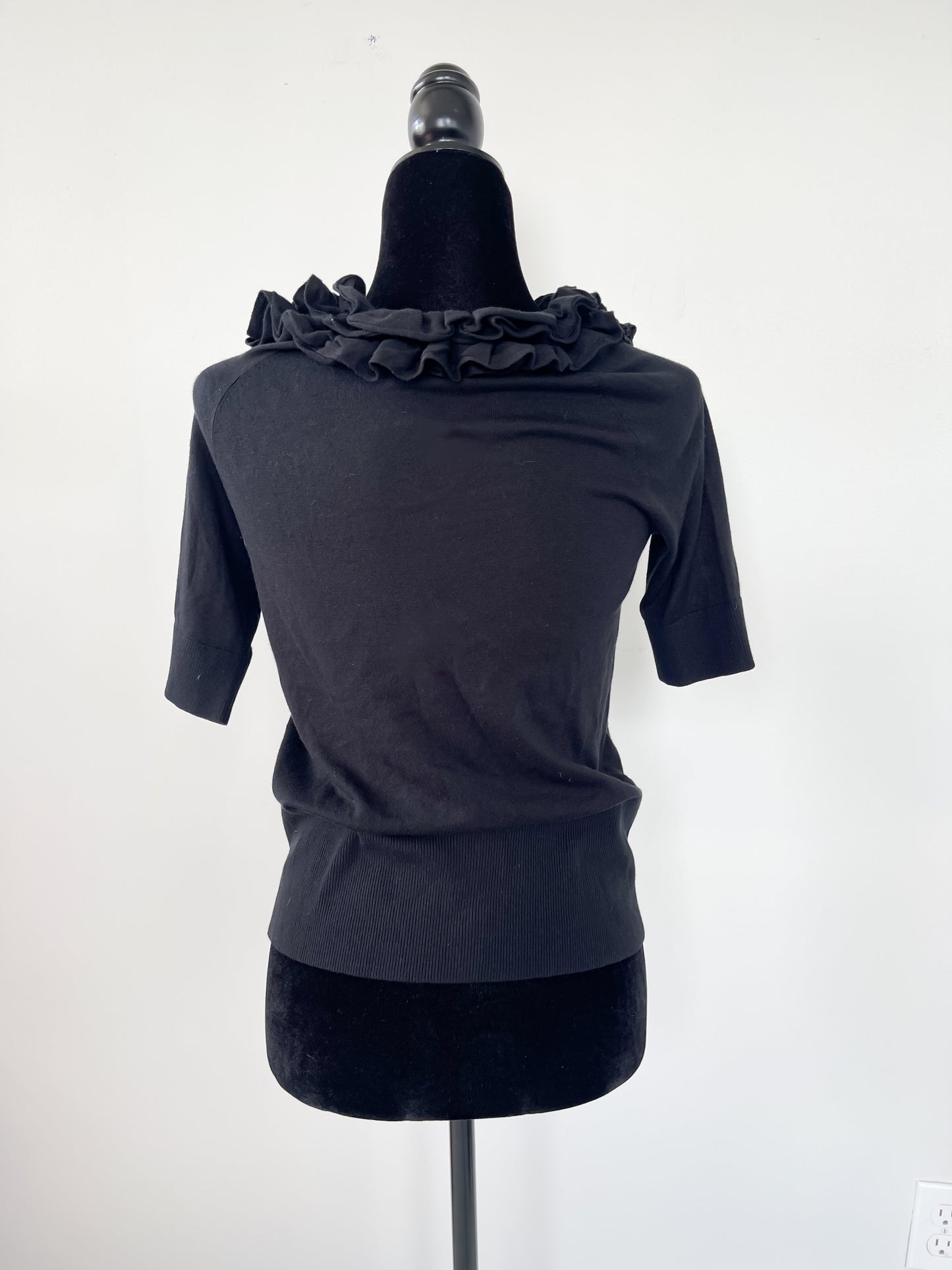 Ruffle Knit Cashmere Top