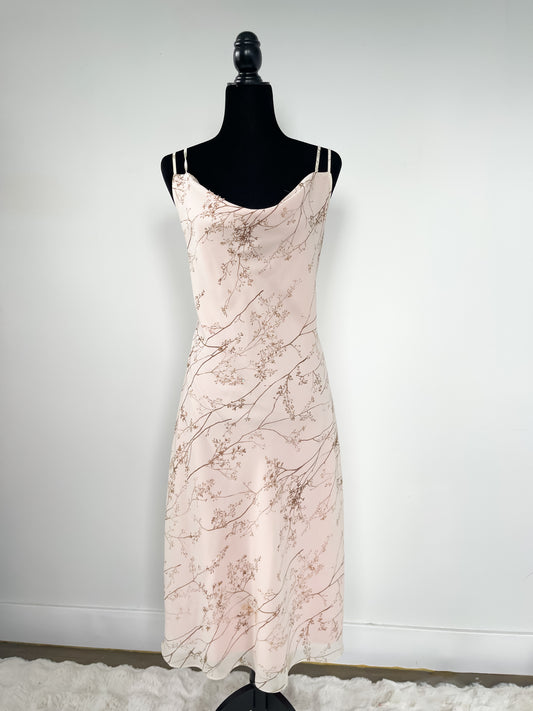 Vintage 90s Beaded Cherry Blossom Dress