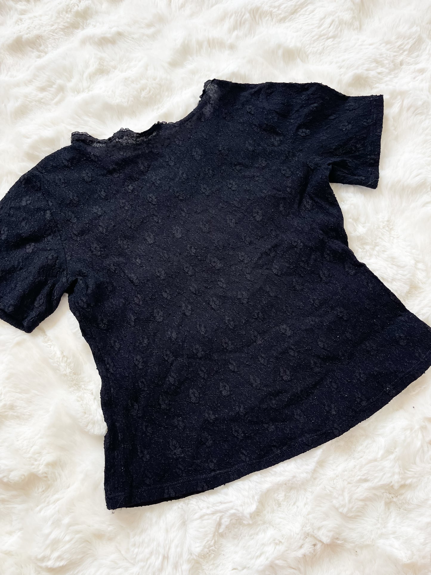 Vintage 90s Black Lace Top