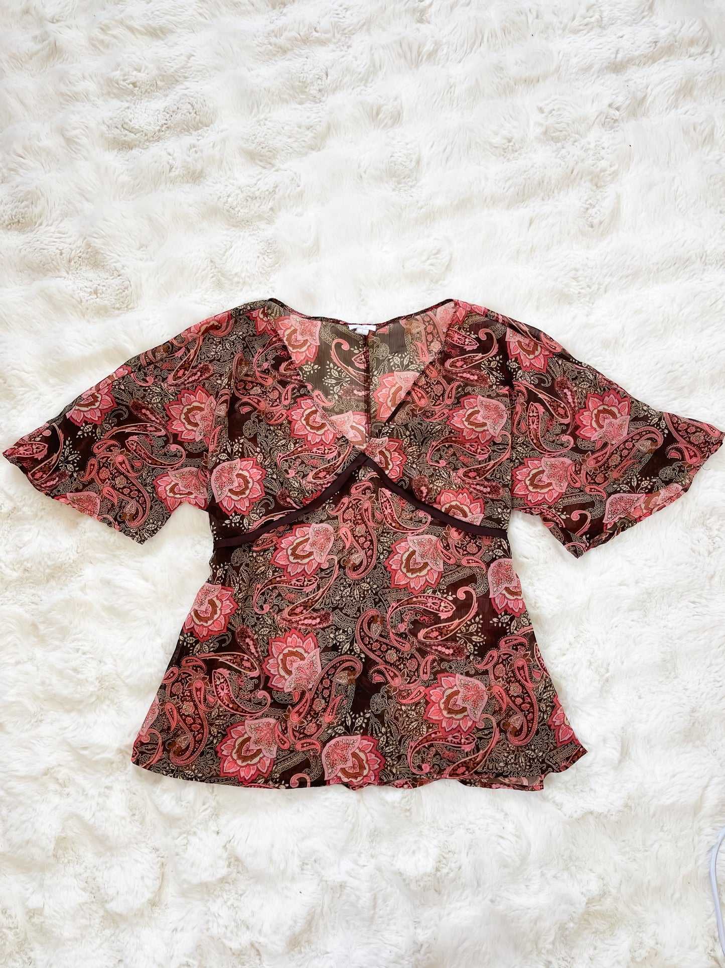Vintage Y2K Paisley Top