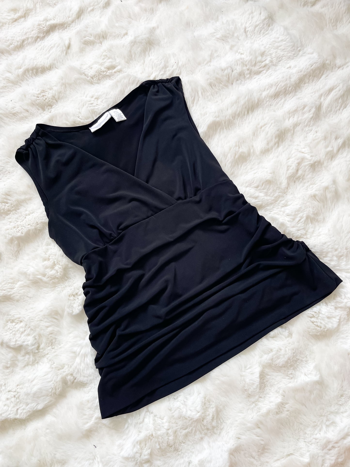 Vintage Y2K Ruched Jersey Top