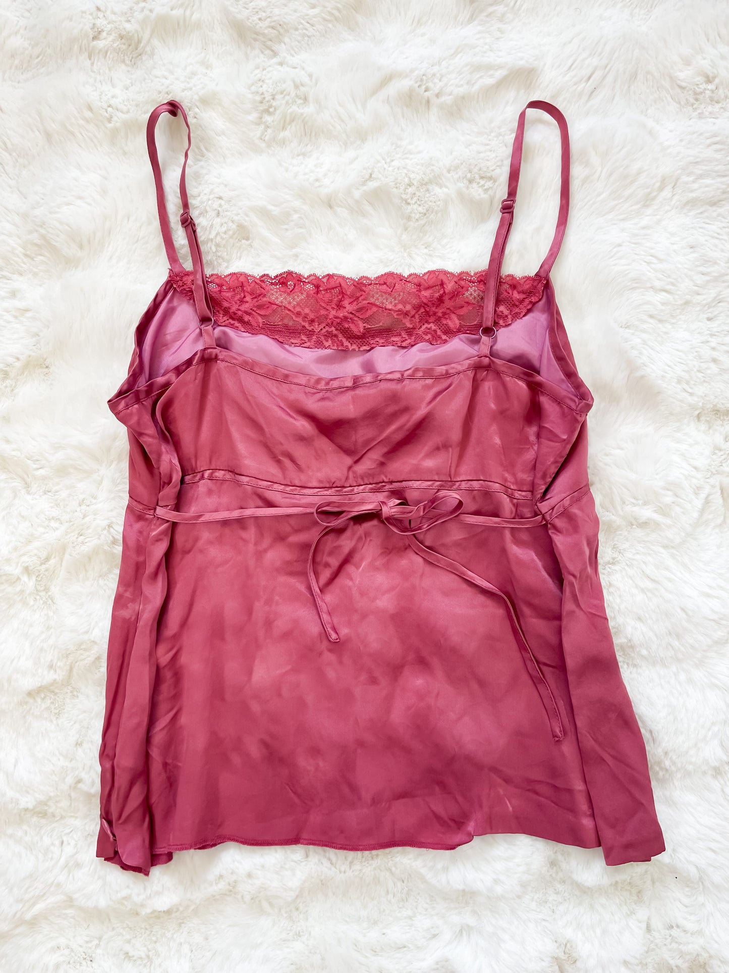 Vintage Y2K 100% Silk Tommy Hilfiger Lace Top