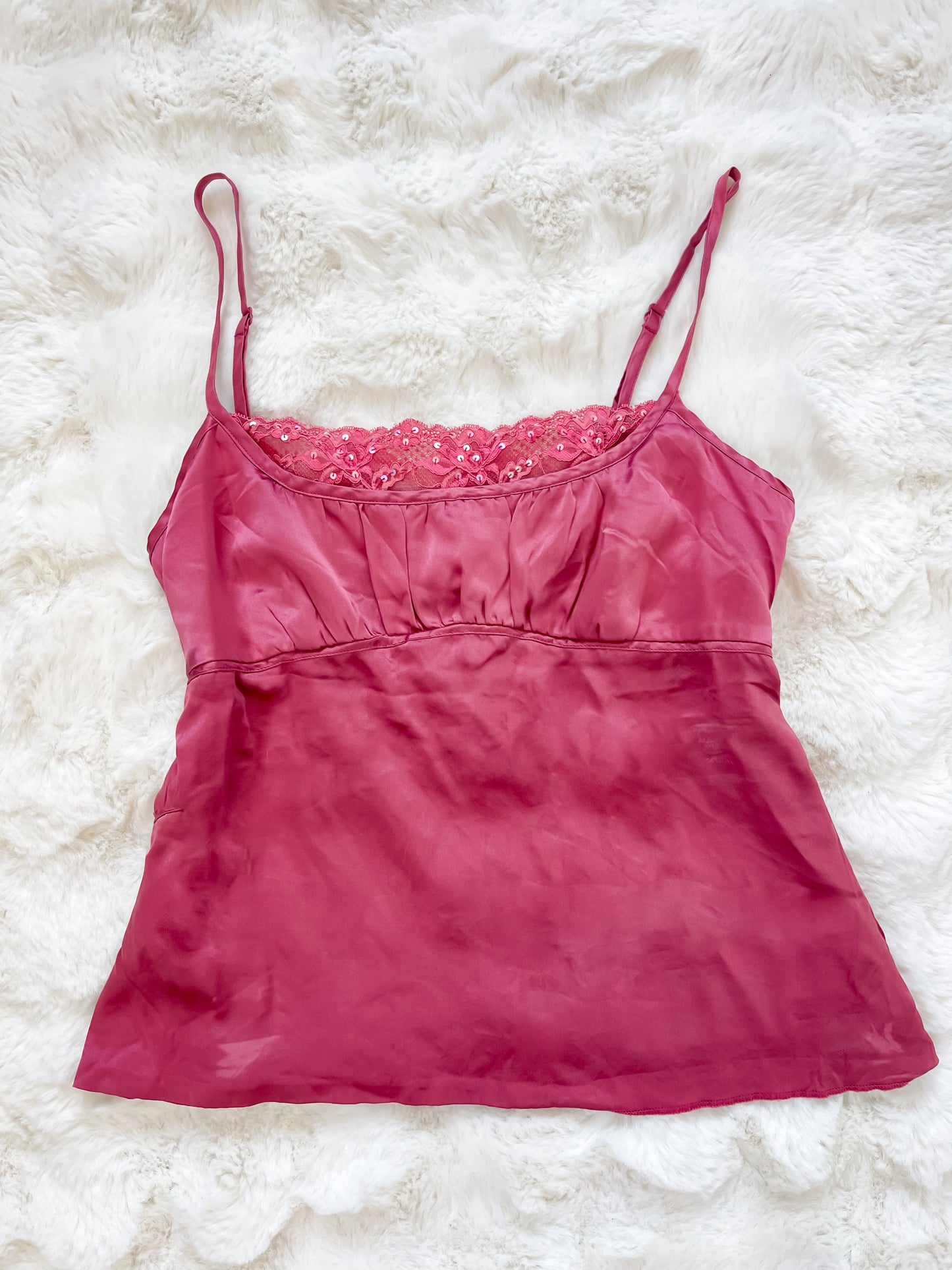 Vintage Y2K 100% Silk Tommy Hilfiger Lace Top