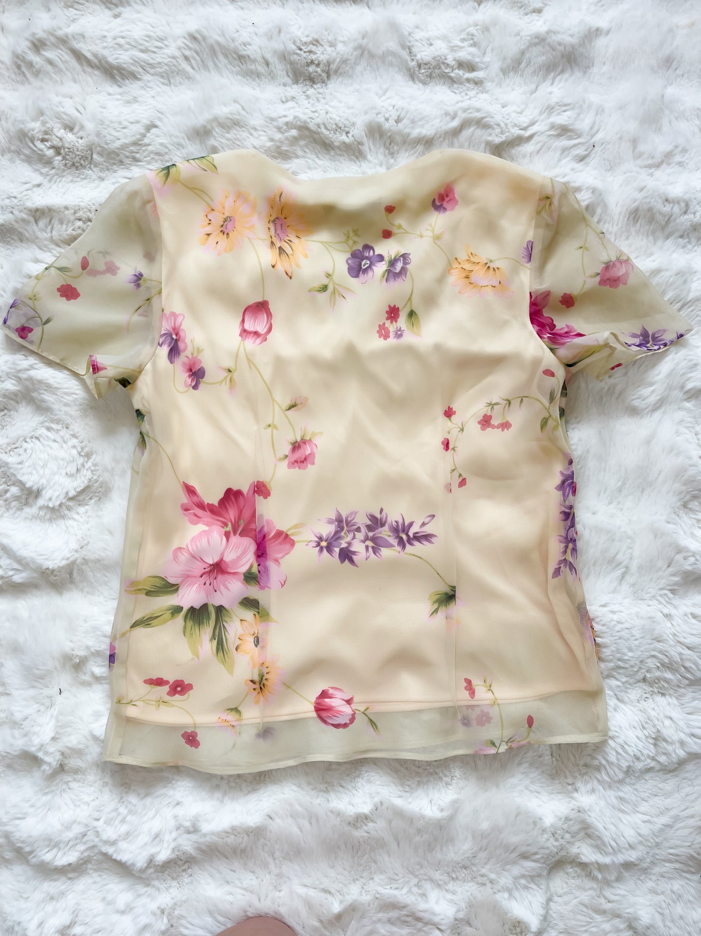 Floral Top in Butter Yellow